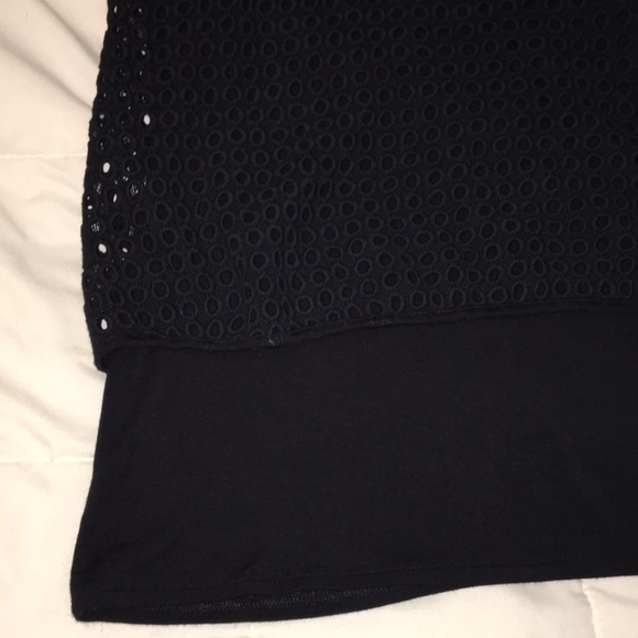 New NWT Apt 9 Black Tie Textured Stretch Circle Tank Top Shell S M - Picture 9 of 11